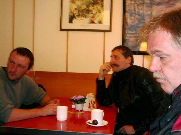 Michael musste erst mal einen Pott Kaffee trinken