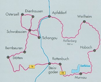 Alpen Pfaffenwinkel 220km